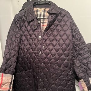 Authentic Burberry Brit black quilted coat.